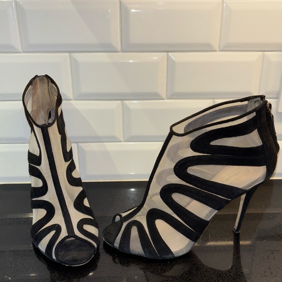 Monique Lhuillier Caged Bootie Heels Size 40 US 9 - Picture 2 of 12